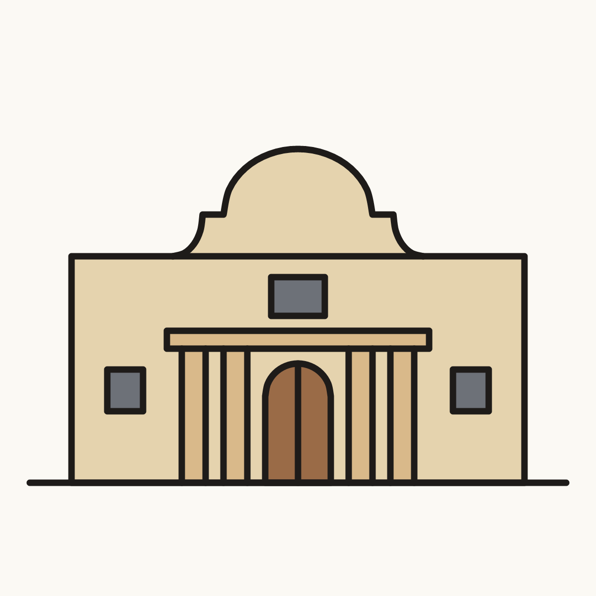Finished drawing of an alamo