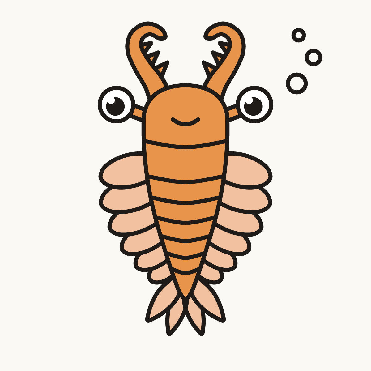 Finished drawing of an anomalocaris