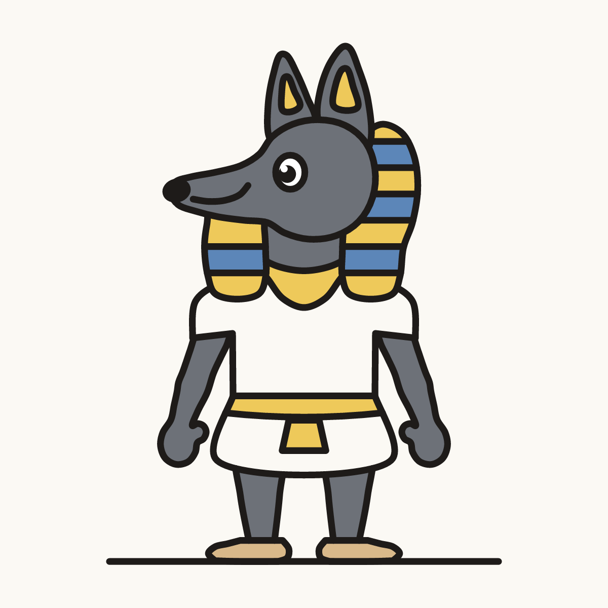 Finished drawing of an anubis