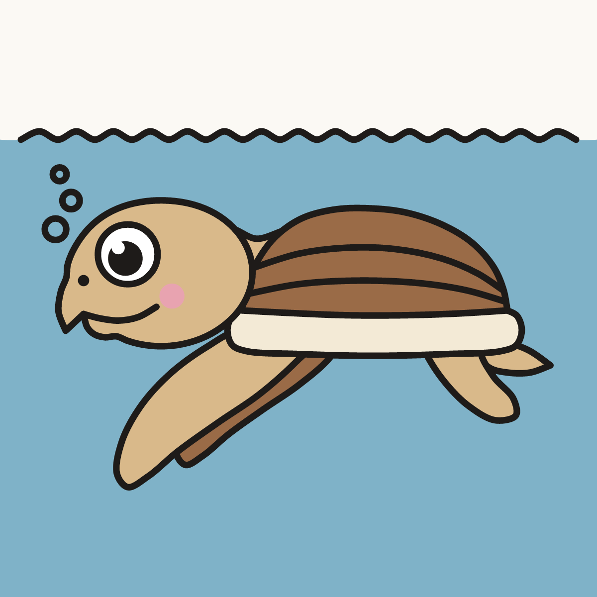 Finished drawing of an archelon
