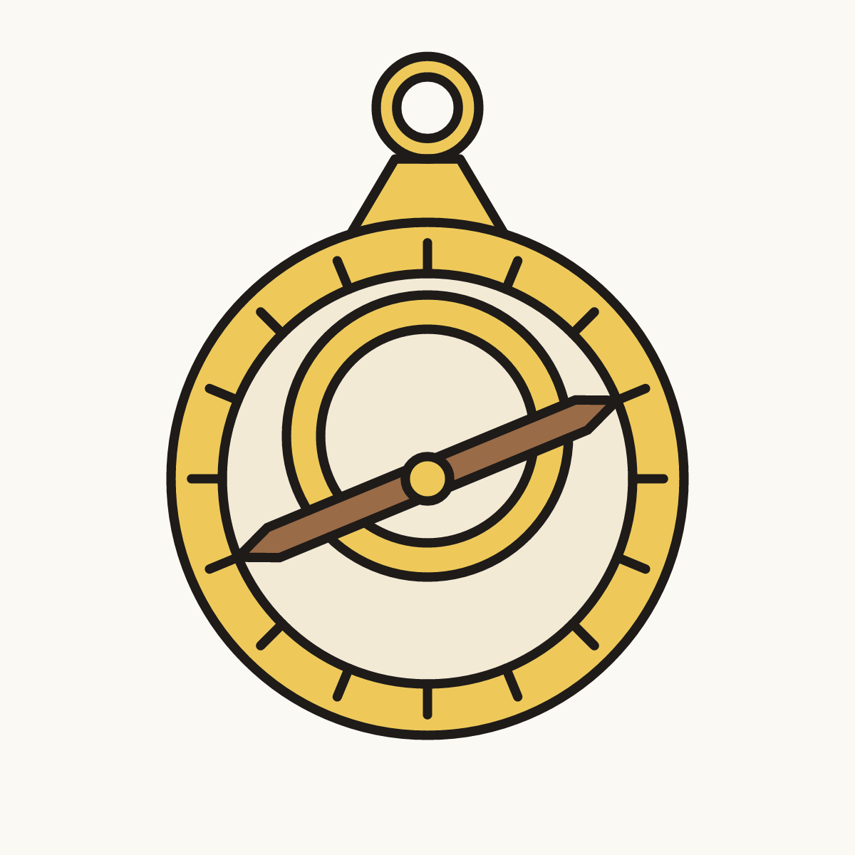 Finished drawing of an astrolabe