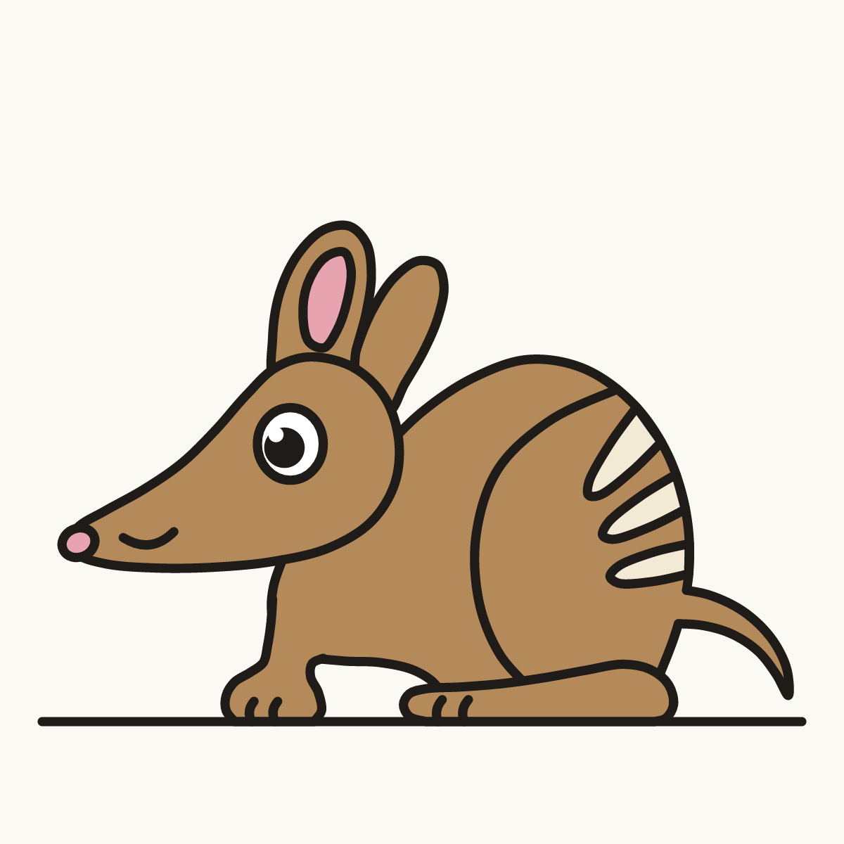 Finished drawing of a bandicoot