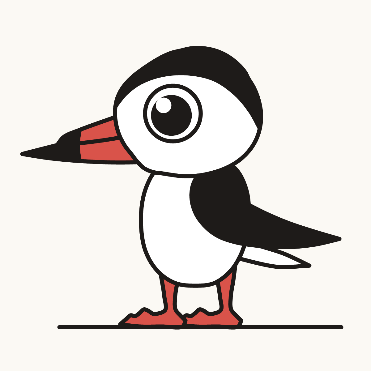 Finished drawing of a black skimmer