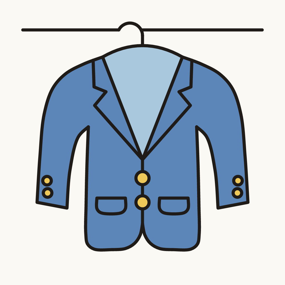 Finished drawing of a blazer