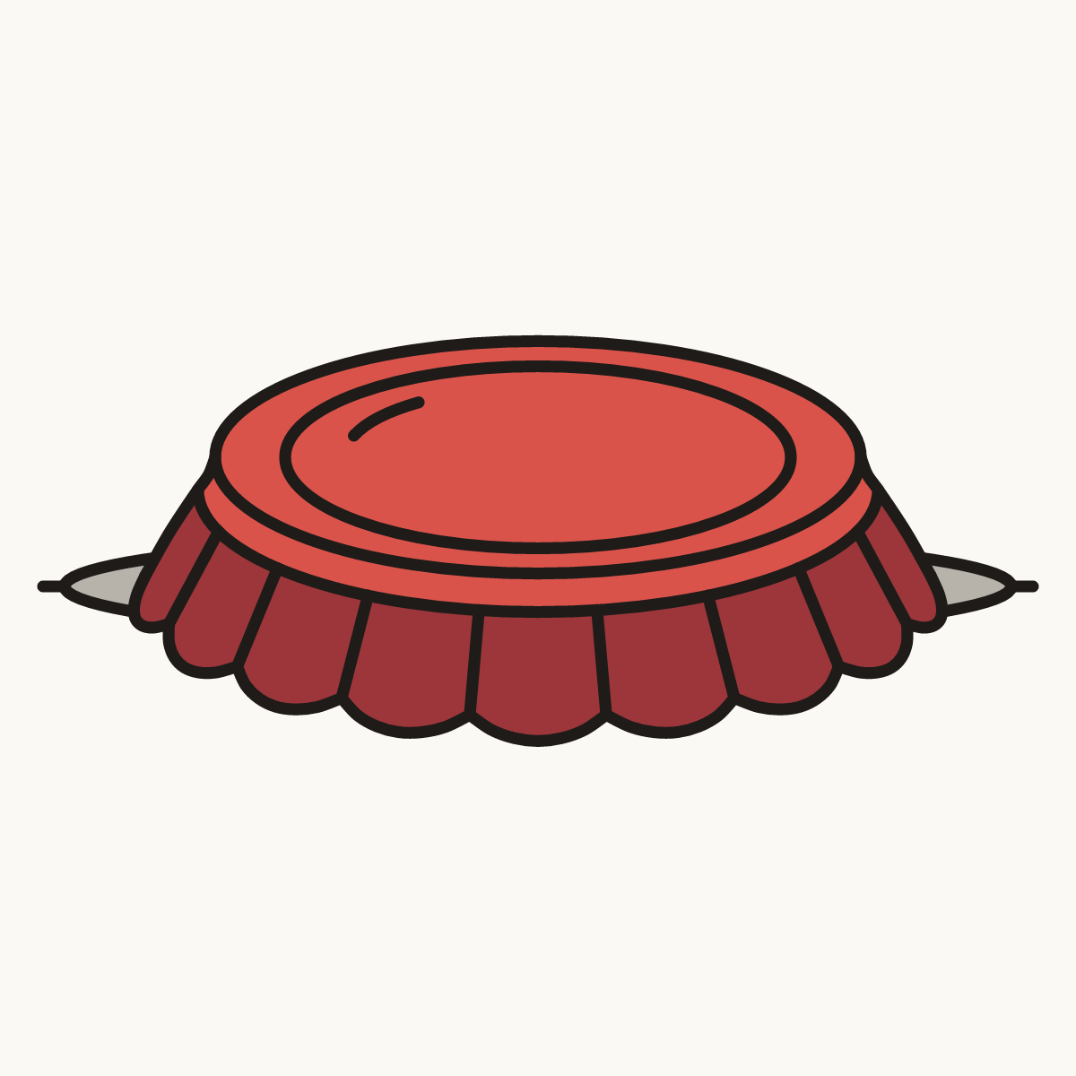 Finished drawing of a bottle cap