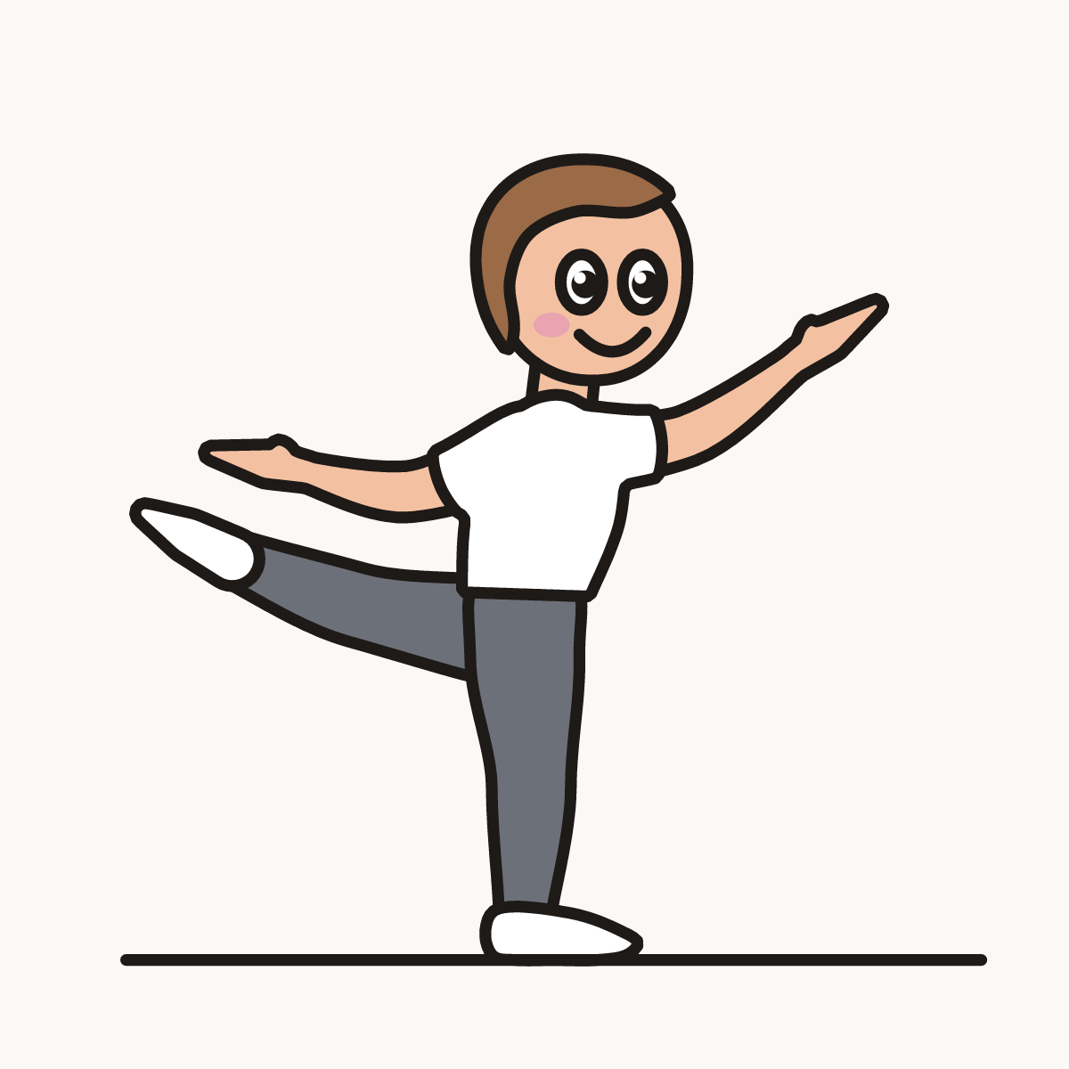 Finished drawing of a boy ballet dancer