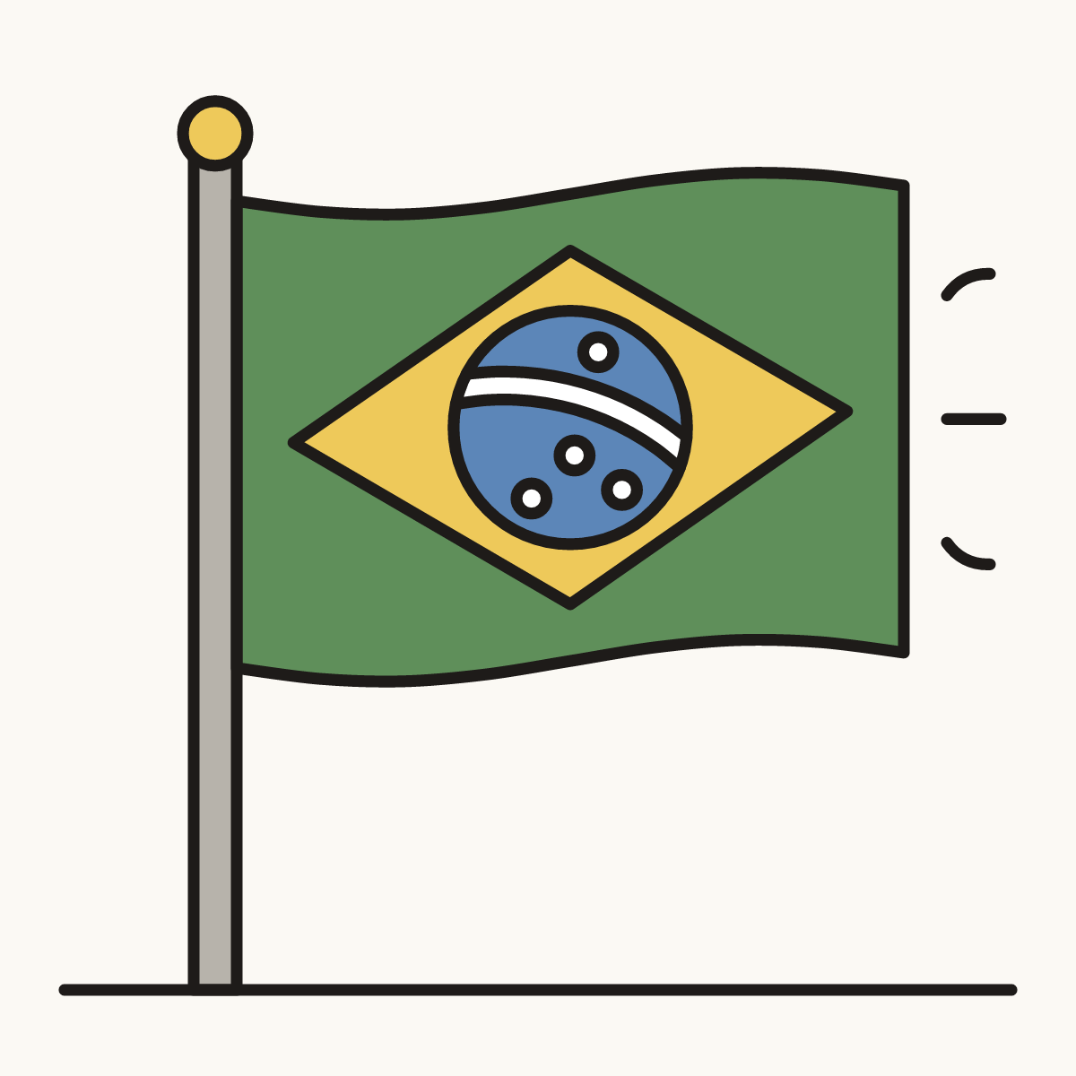 Finished drawing of a brazil flag