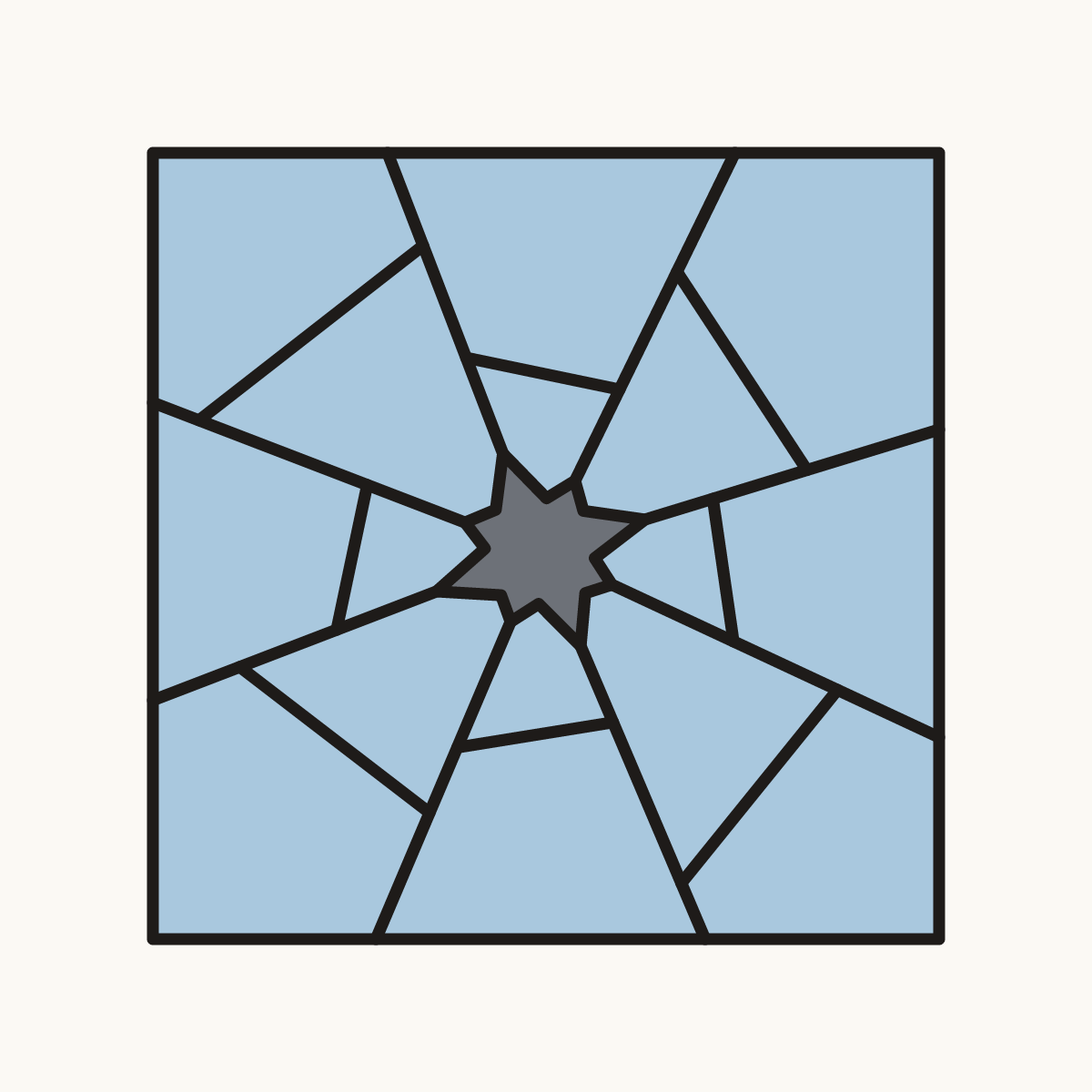 Finished drawing of a broken glass