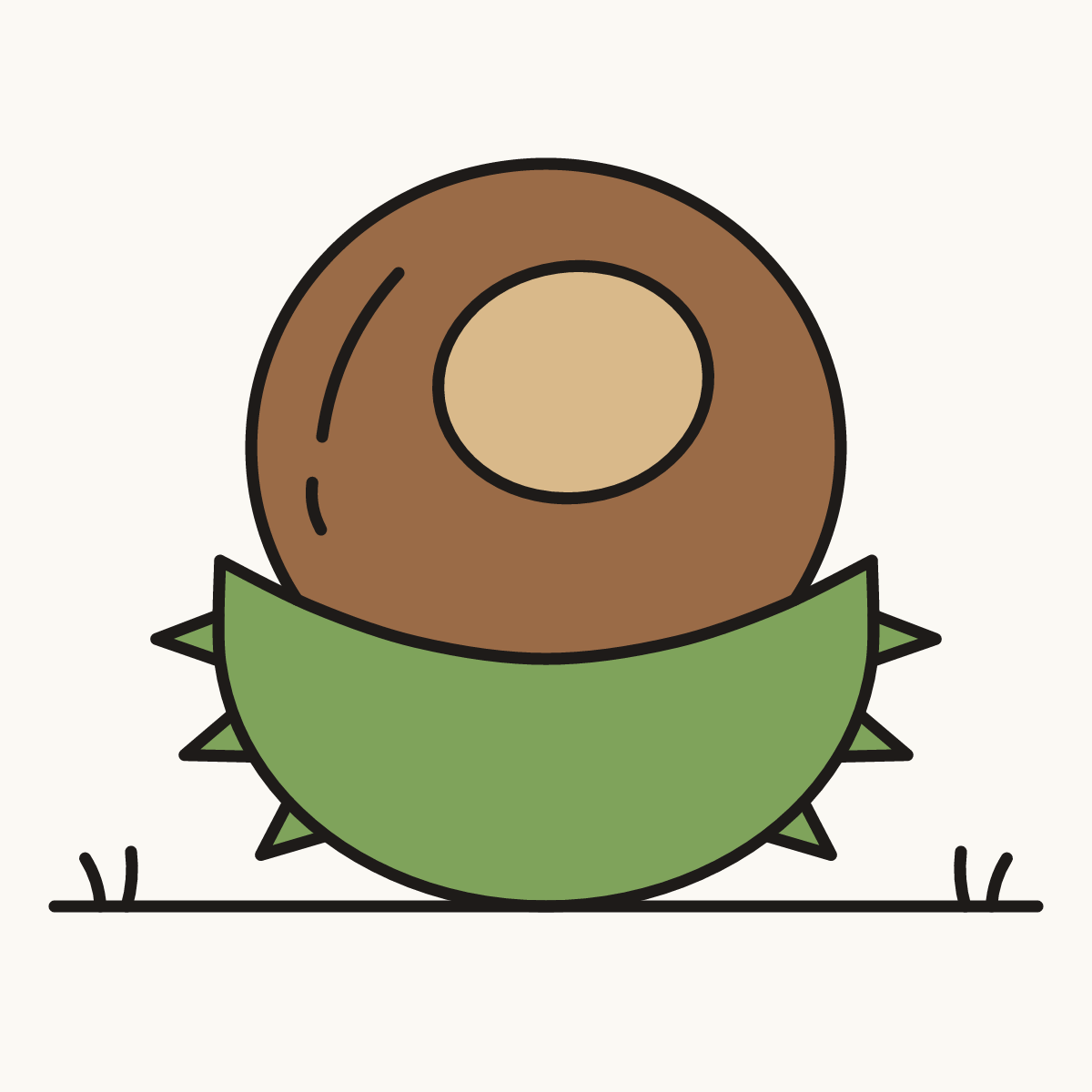 Finished drawing of a buckeye
