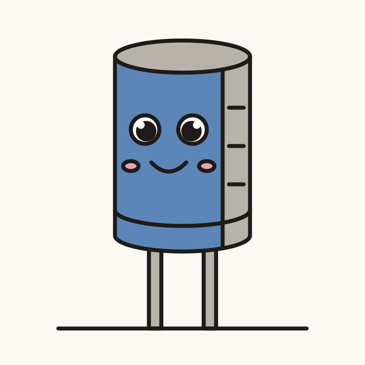 Finished drawing of a capacitor