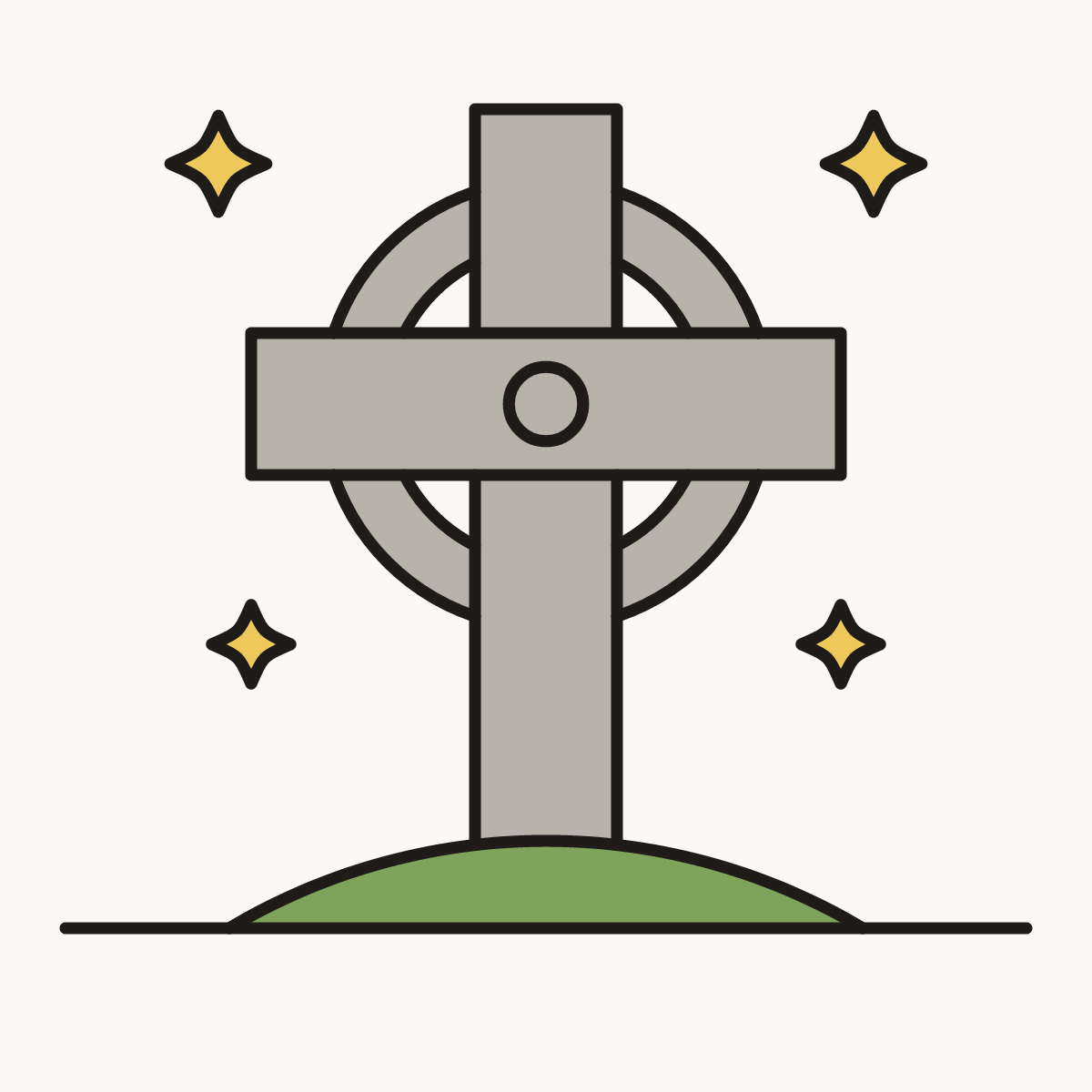 Finished drawing of a Celtic cross