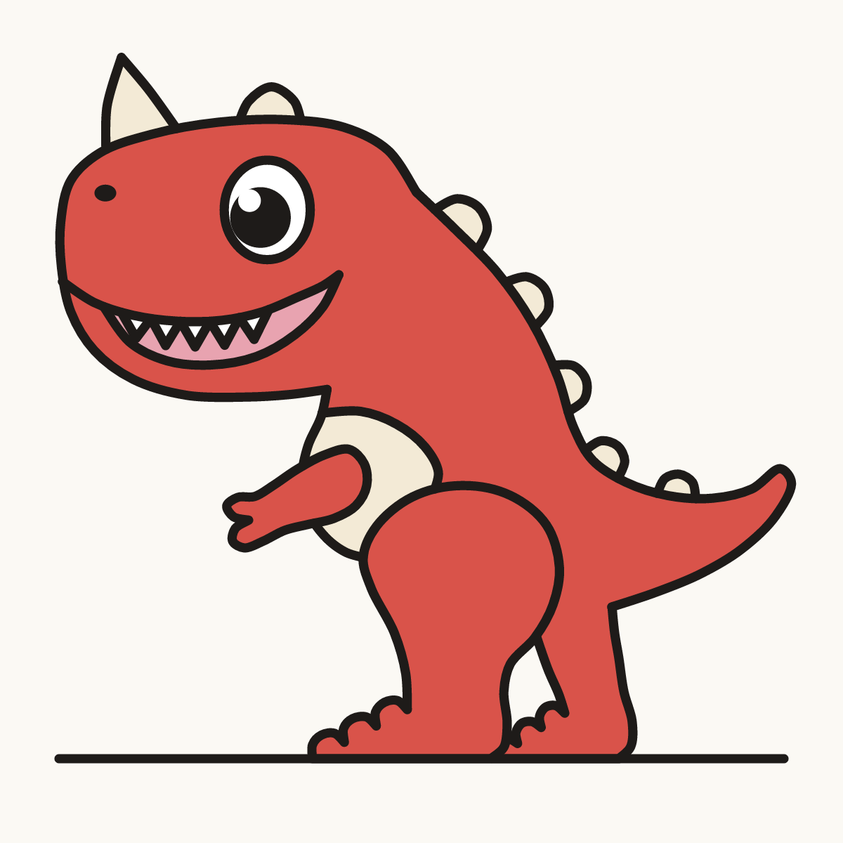Finished drawing of a ceratosaurus