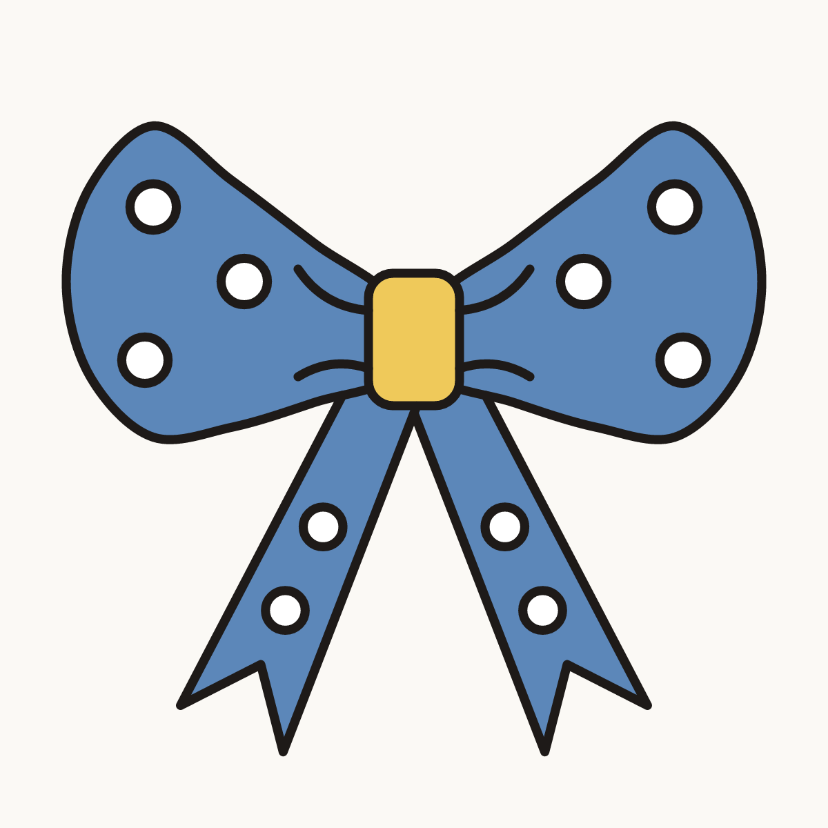 Finished drawing of a cheer bow