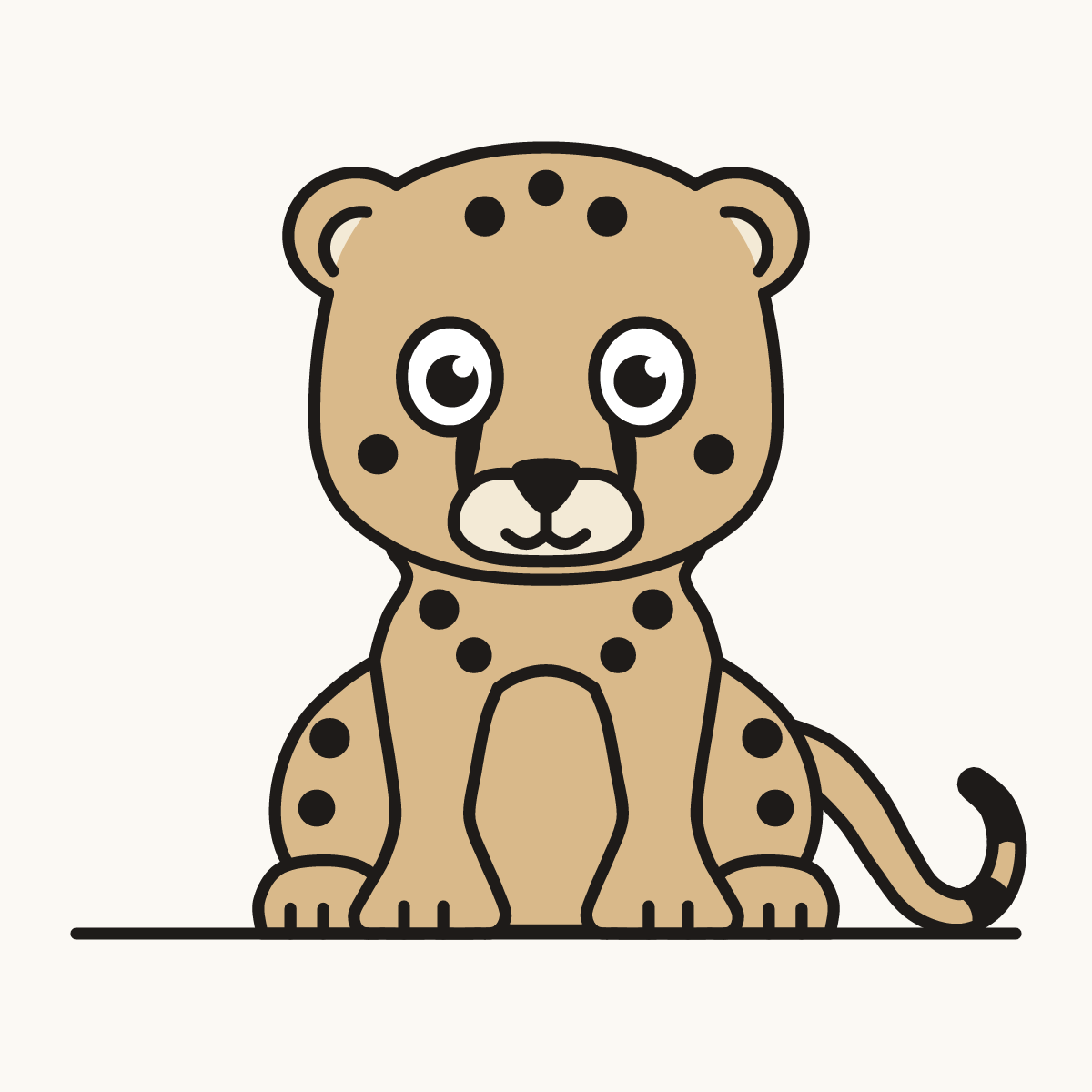 Finished drawing of a cheetah