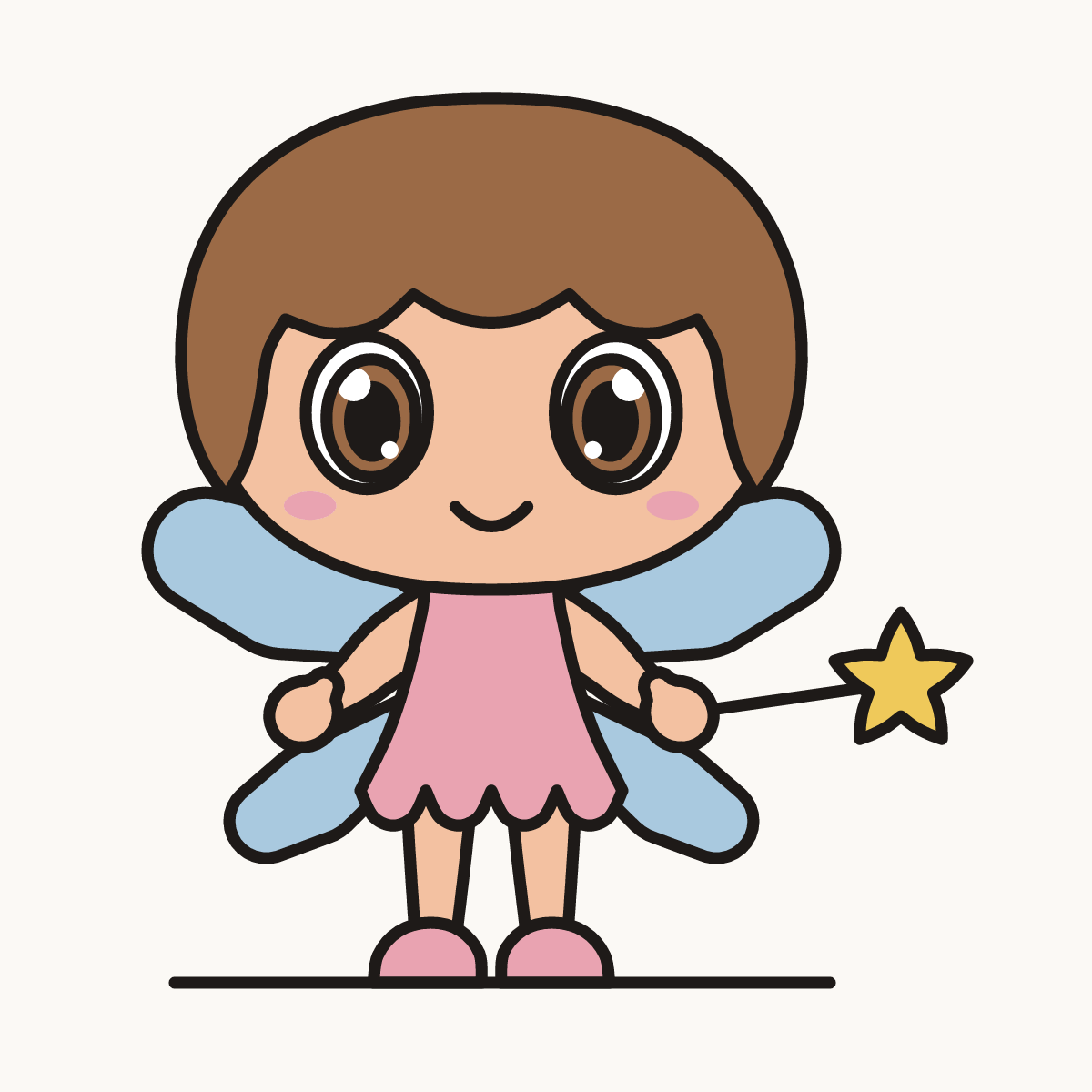 Finished drawing of a chibi fairy