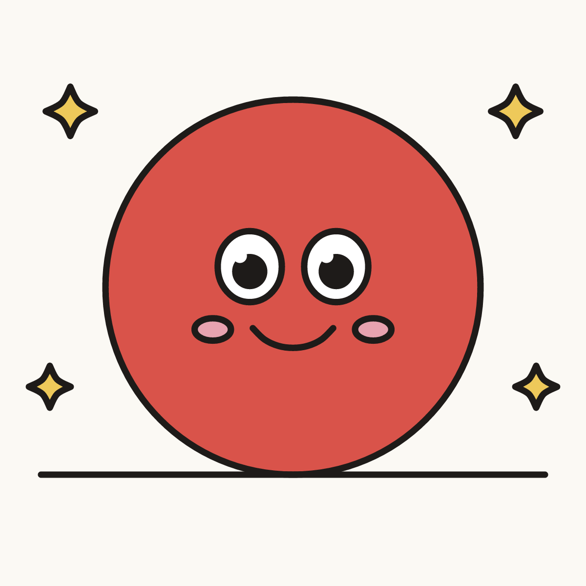 Finished drawing of a circle