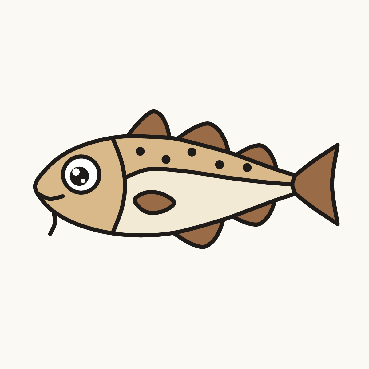 Finished drawing of a cod