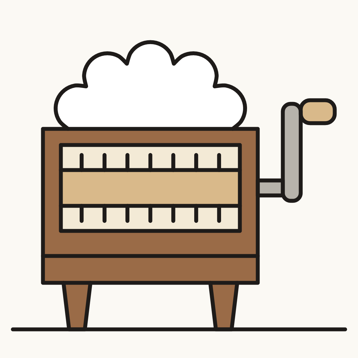 Finished drawing of a cotton gin