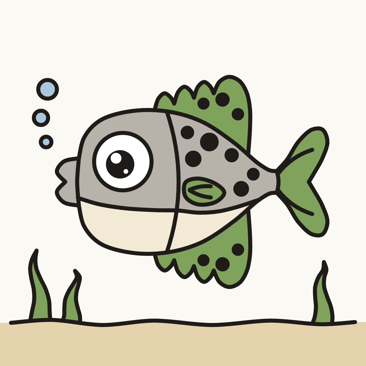 Finished drawing of a crappie
