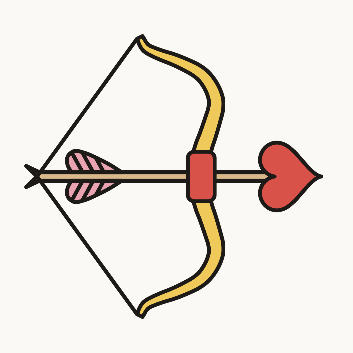 Finished drawing of a cupid’s bow
