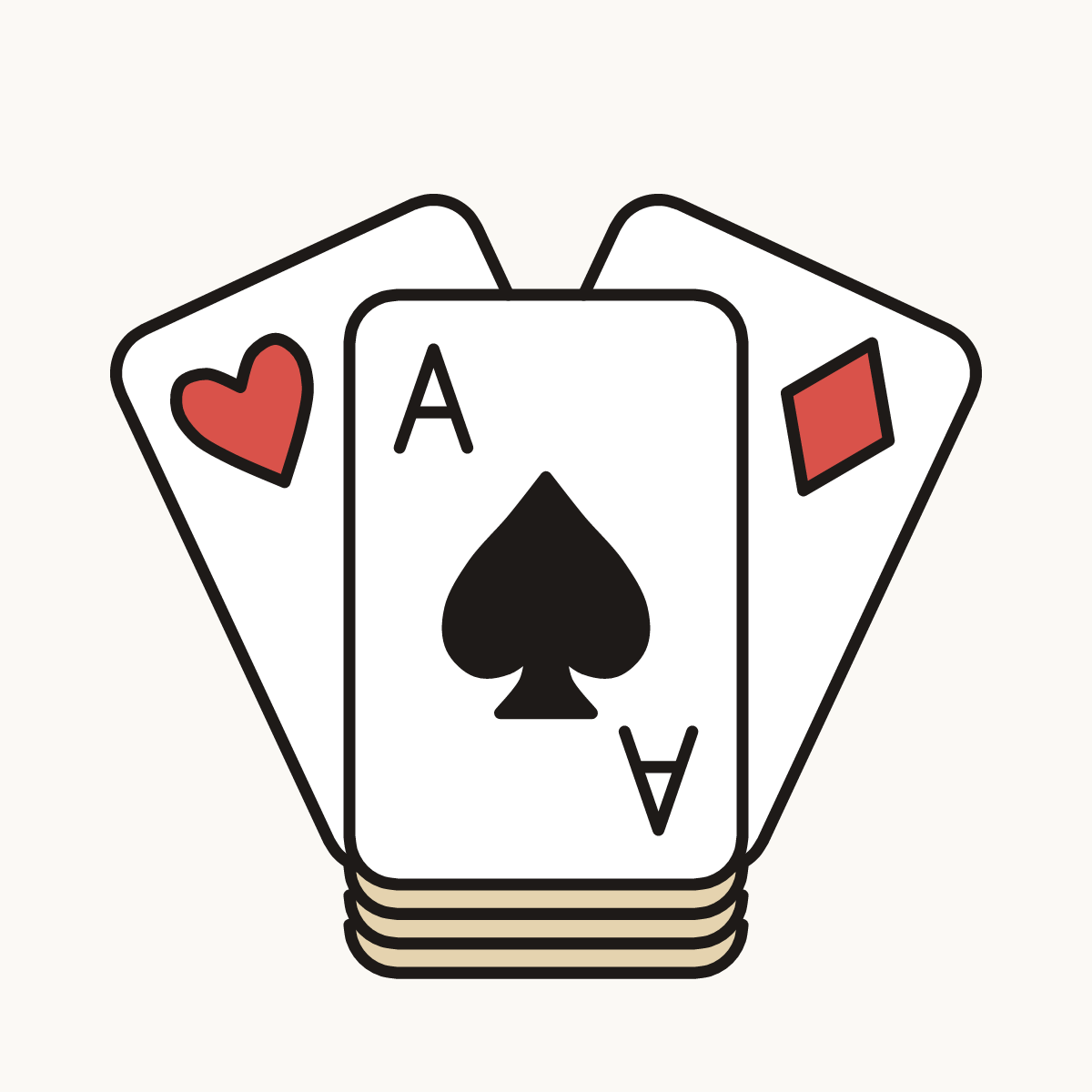 Finished drawing of a deck of cards