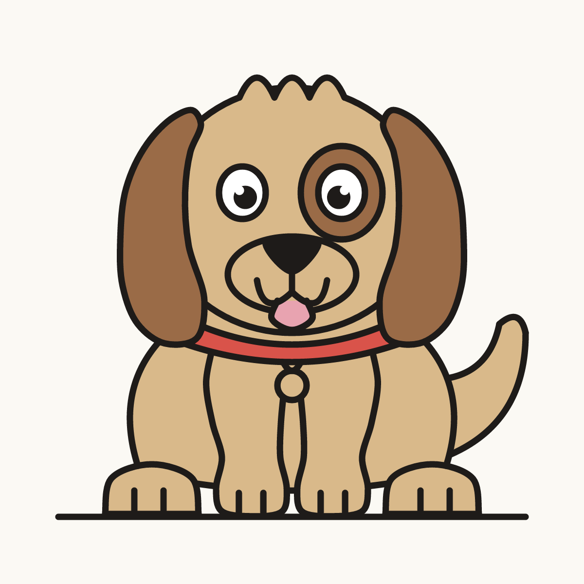Finished drawing of a dog