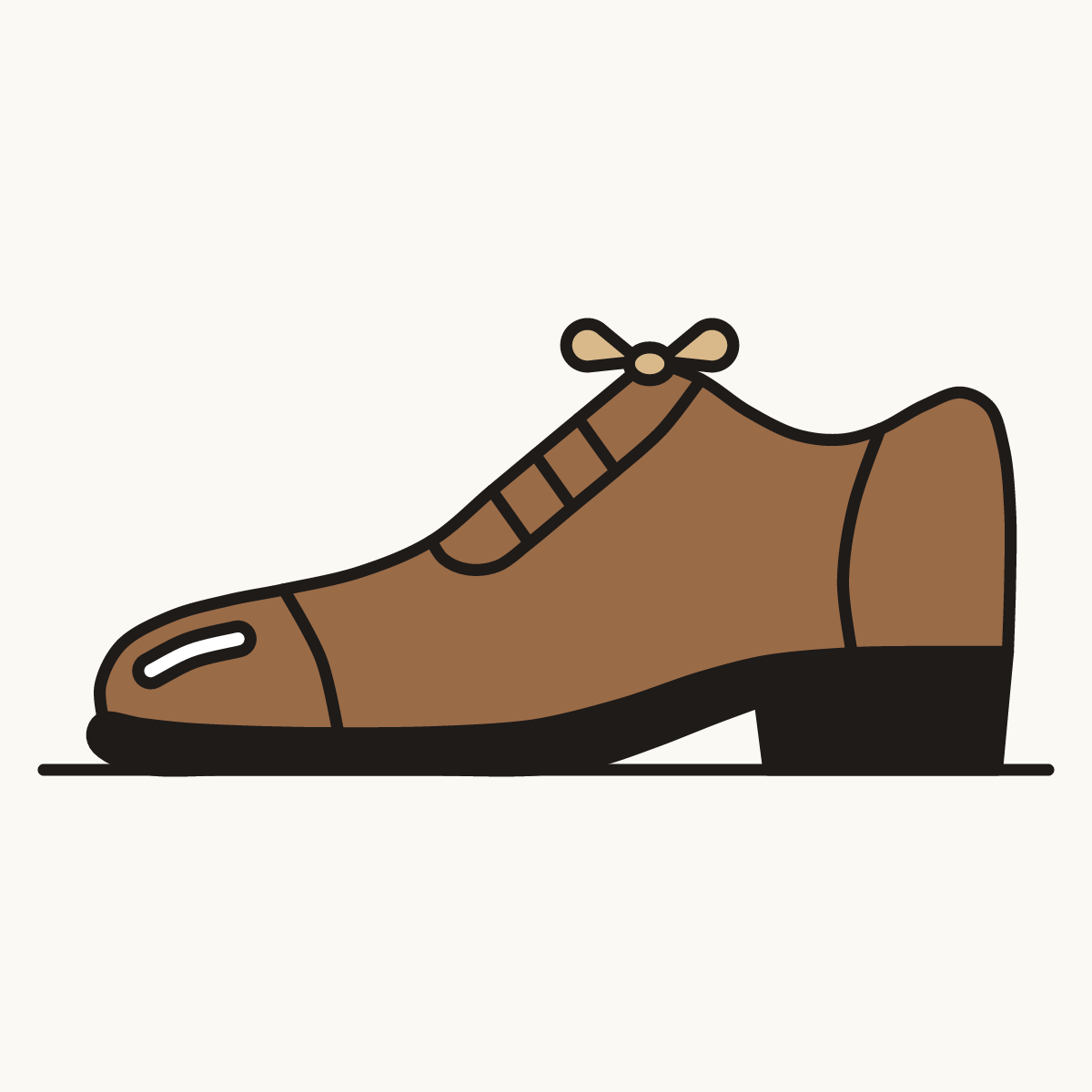 Finished drawing of a dress shoe