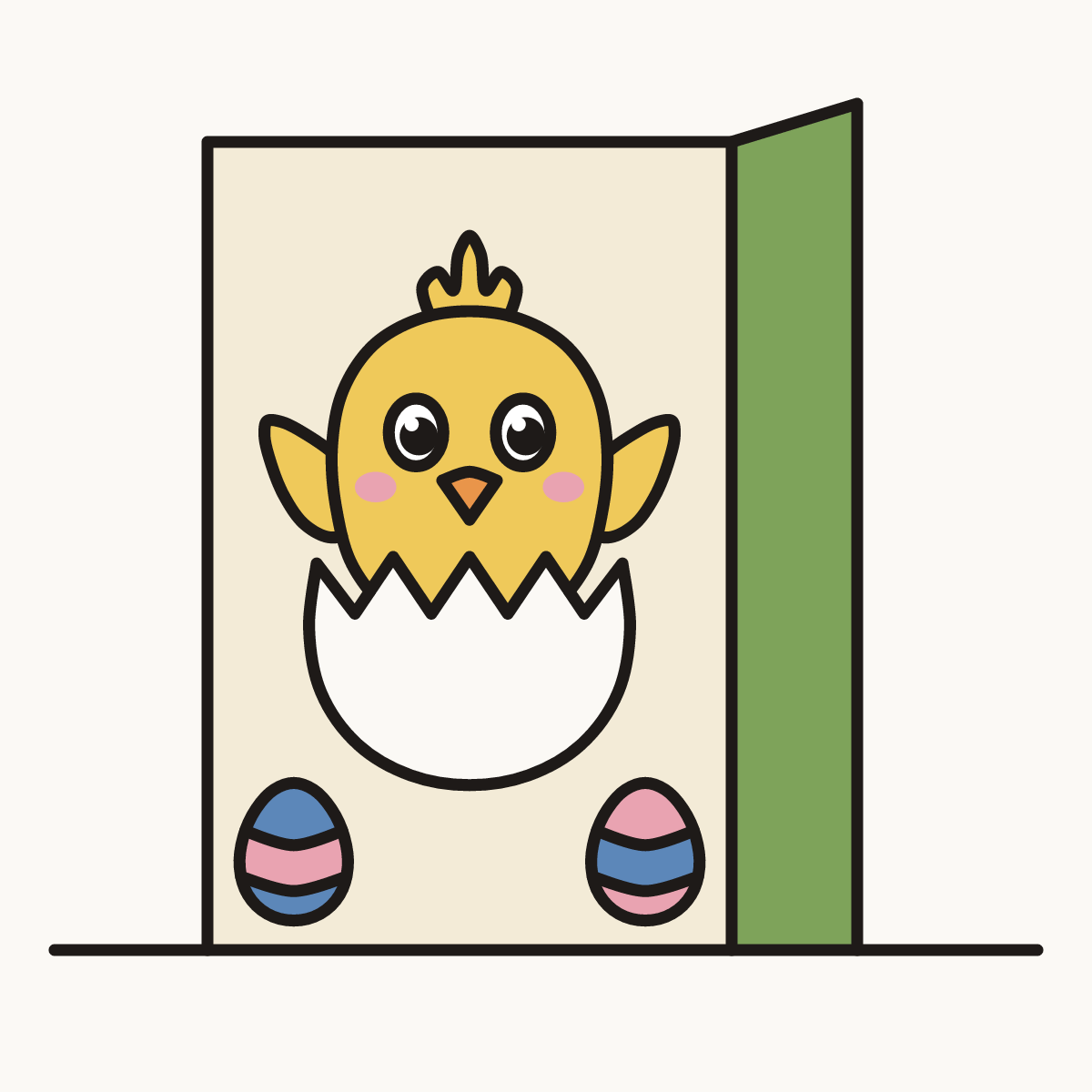 Finished drawing of an Easter card