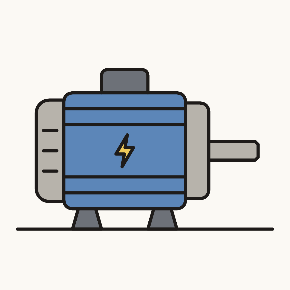 Finished drawing of an electric motor