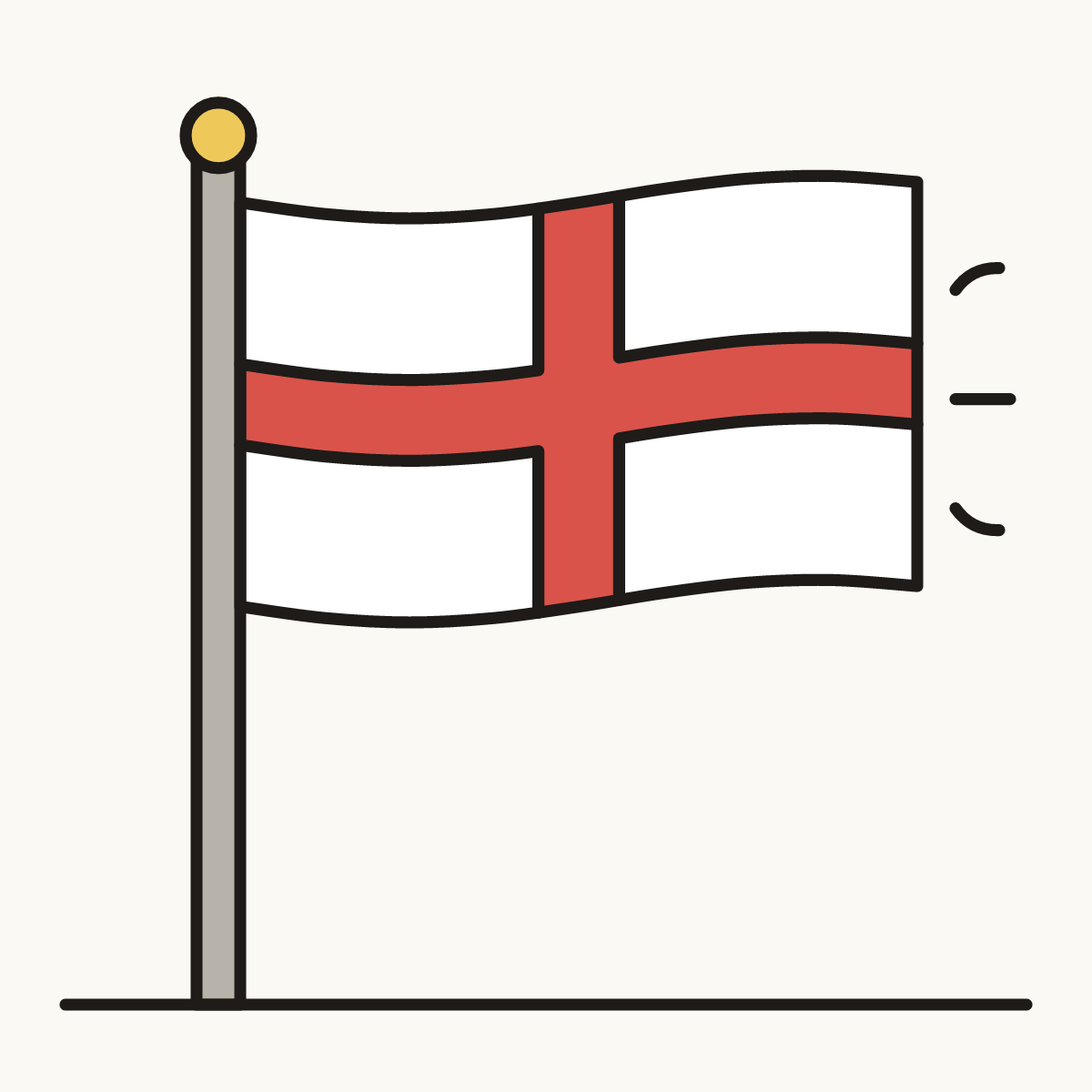 Finished drawing of an england flag