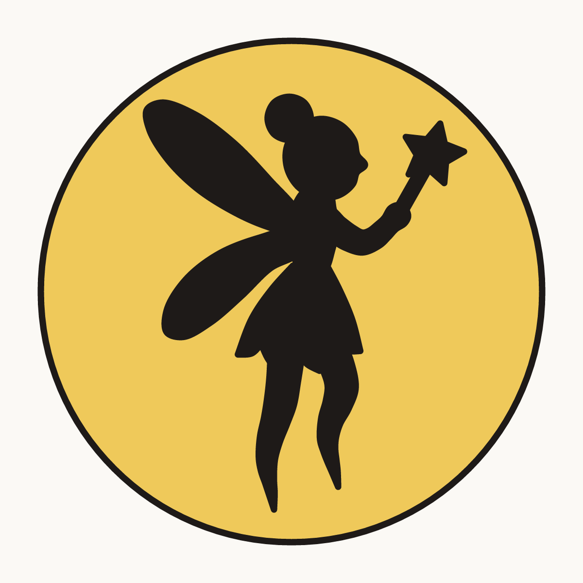 Finished drawing of a fairy silhouette