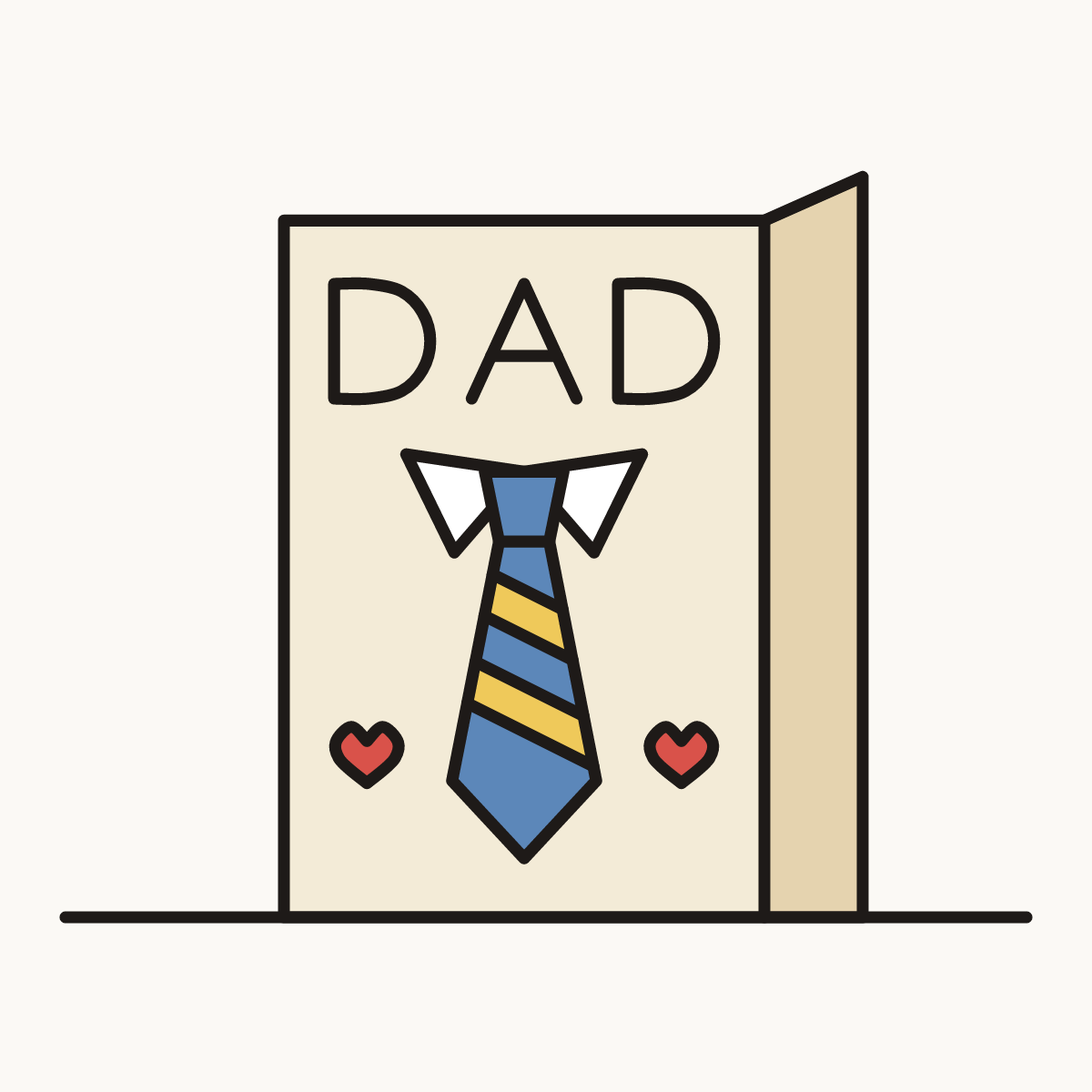 Finished drawing of a fathers day card