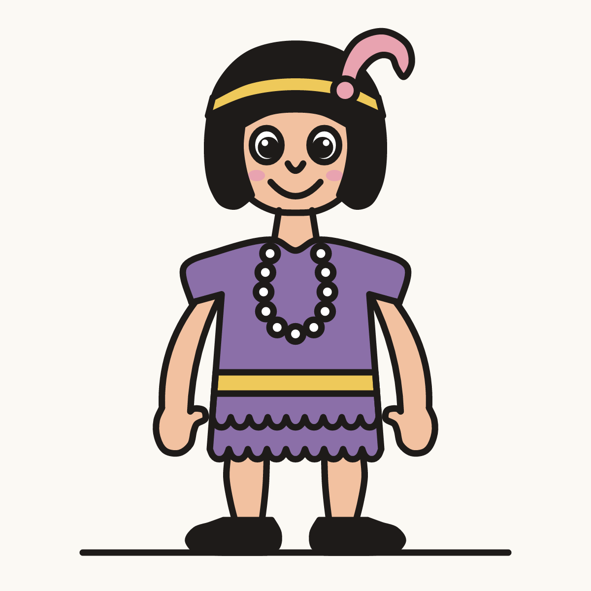 Finished drawing of a flapper