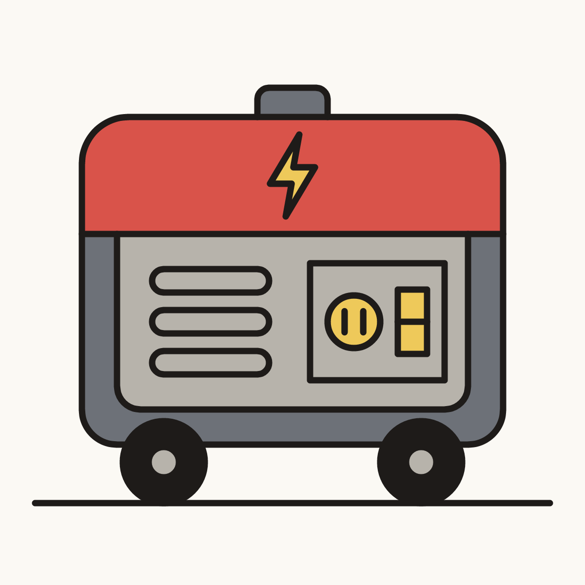 Finished drawing of a generator
