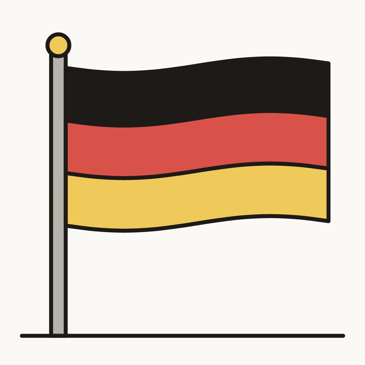 Finished drawing of a germany flag
