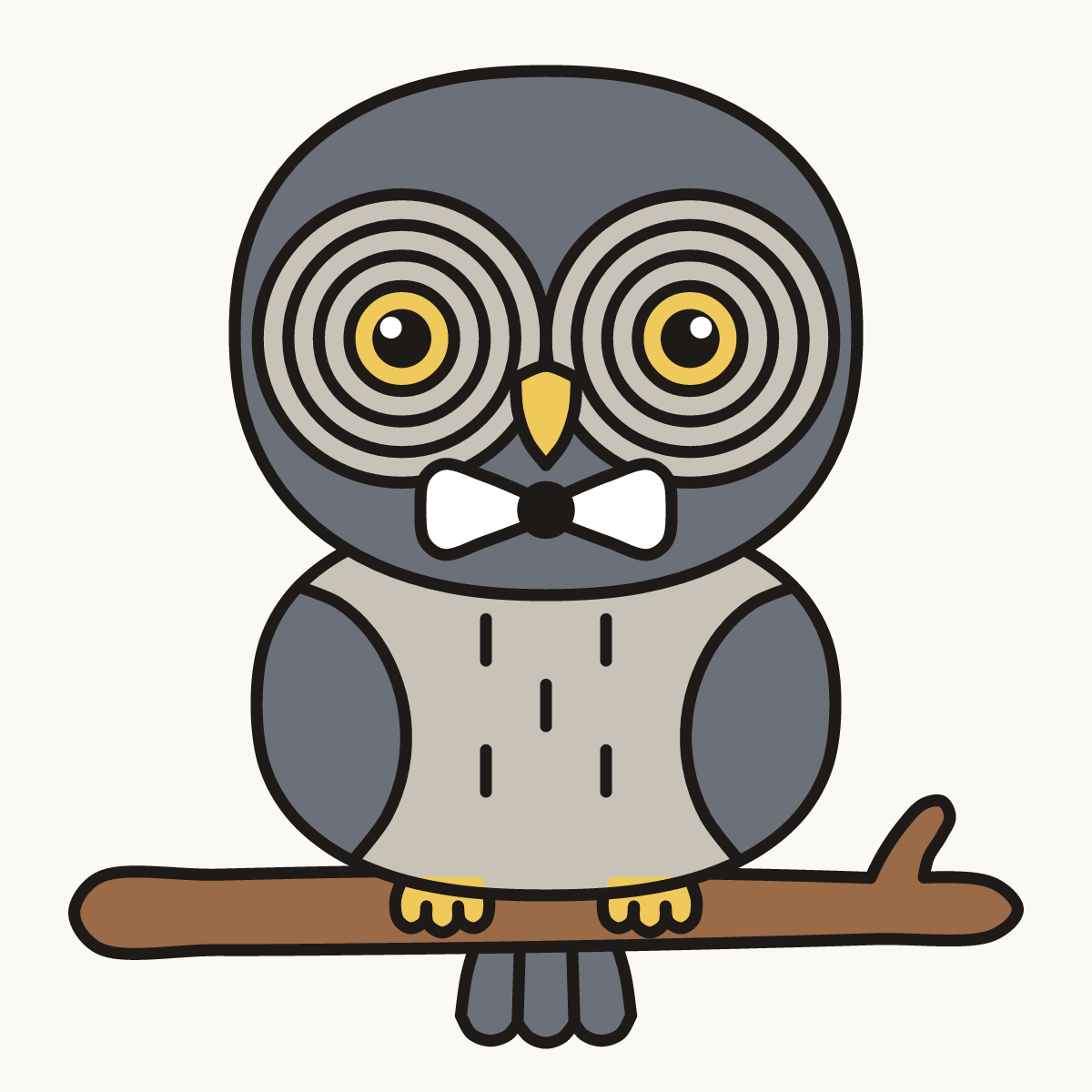 Finished drawing of a great gray owl