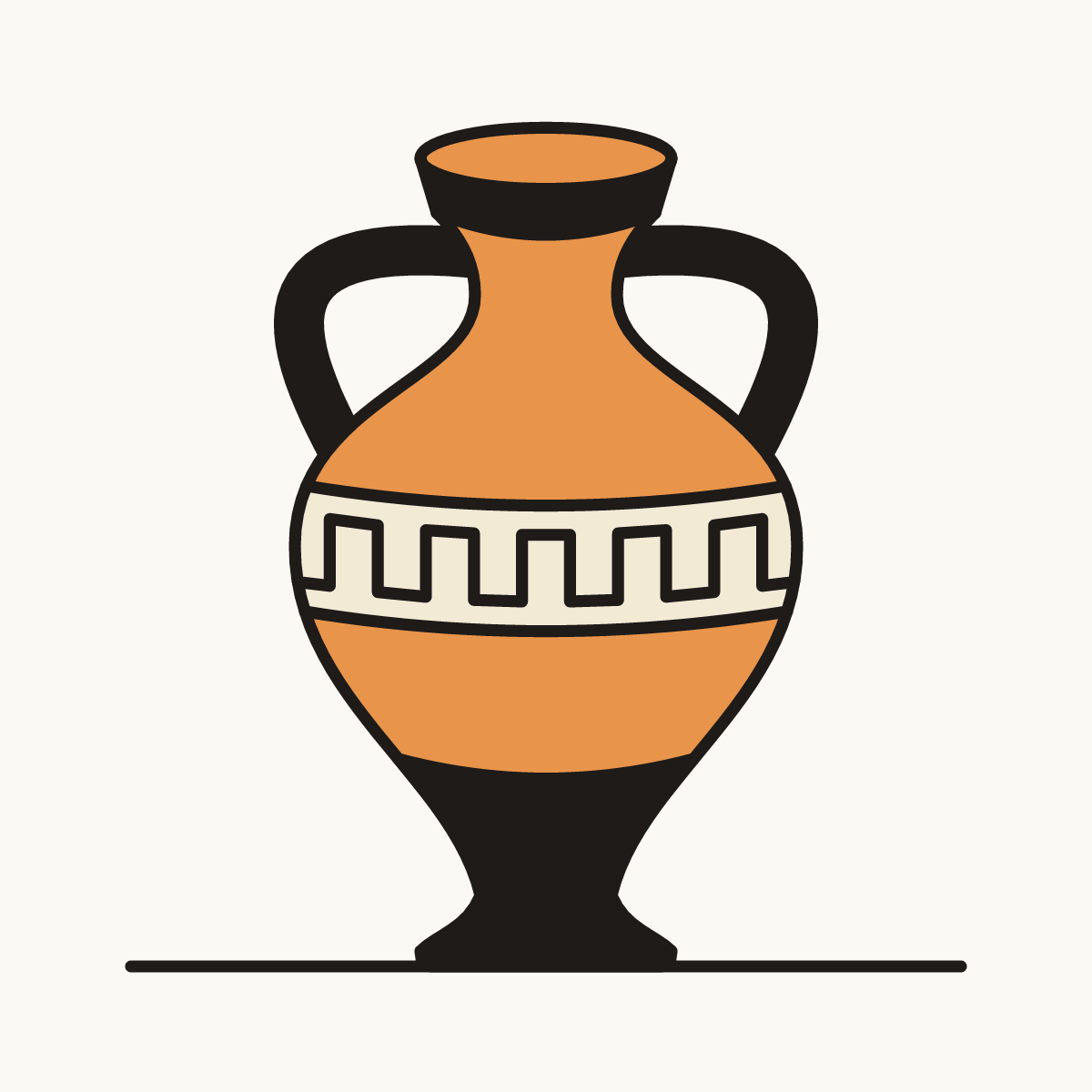Finished drawing of a Greek vase