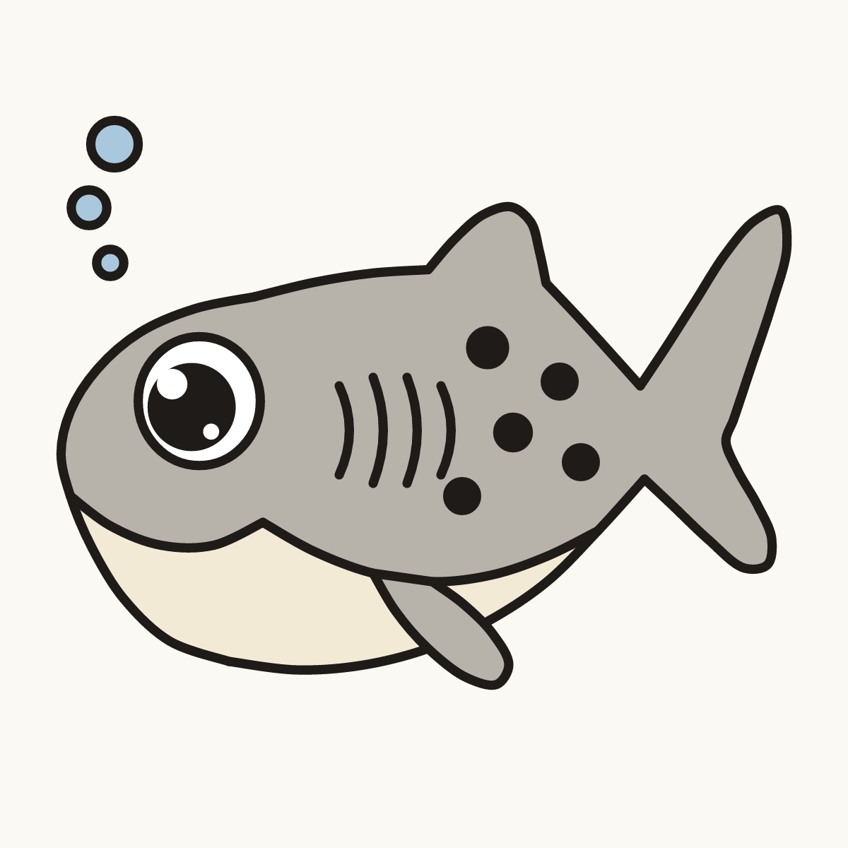 Finished drawing of a greenland shark