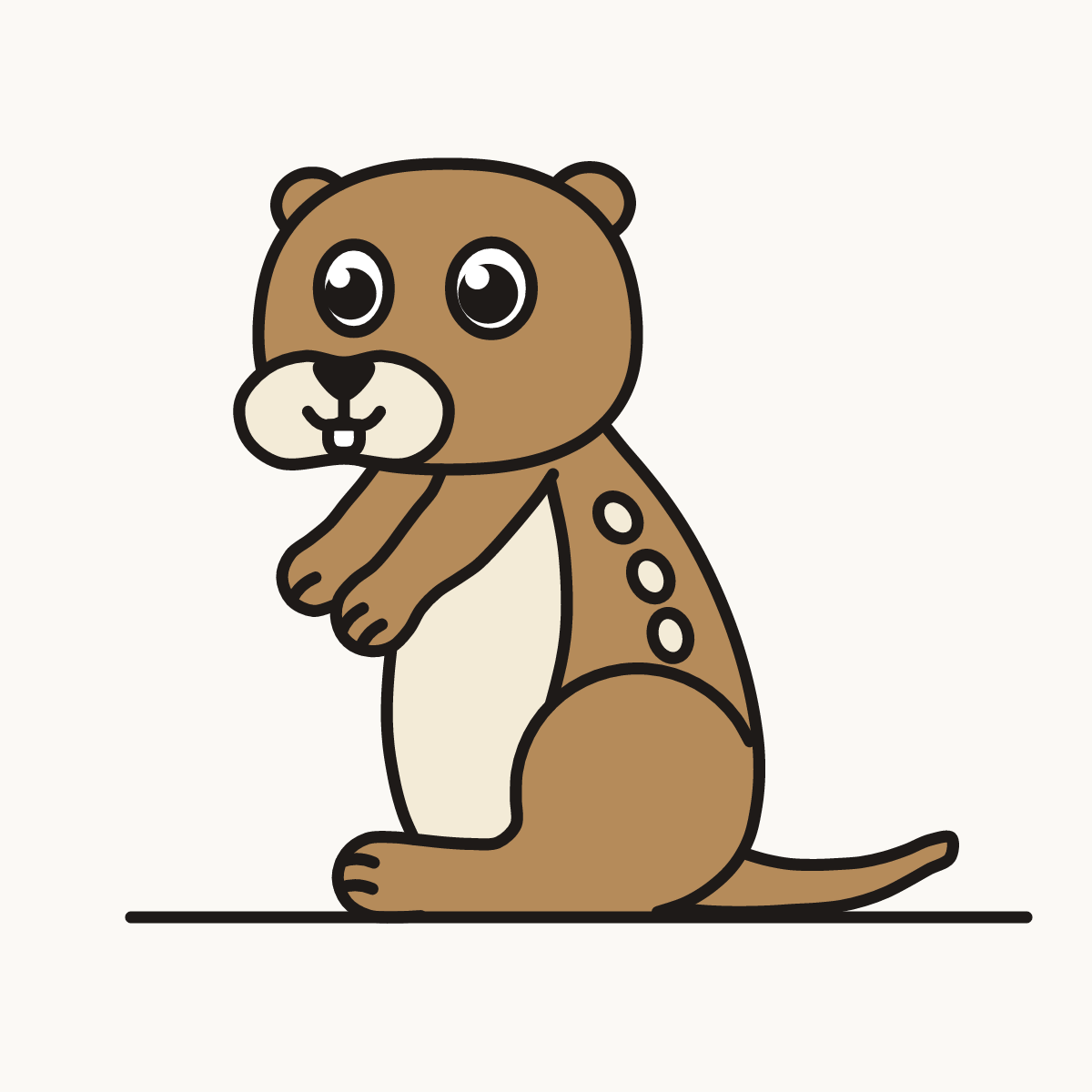 Finished drawing of a ground squirrel
