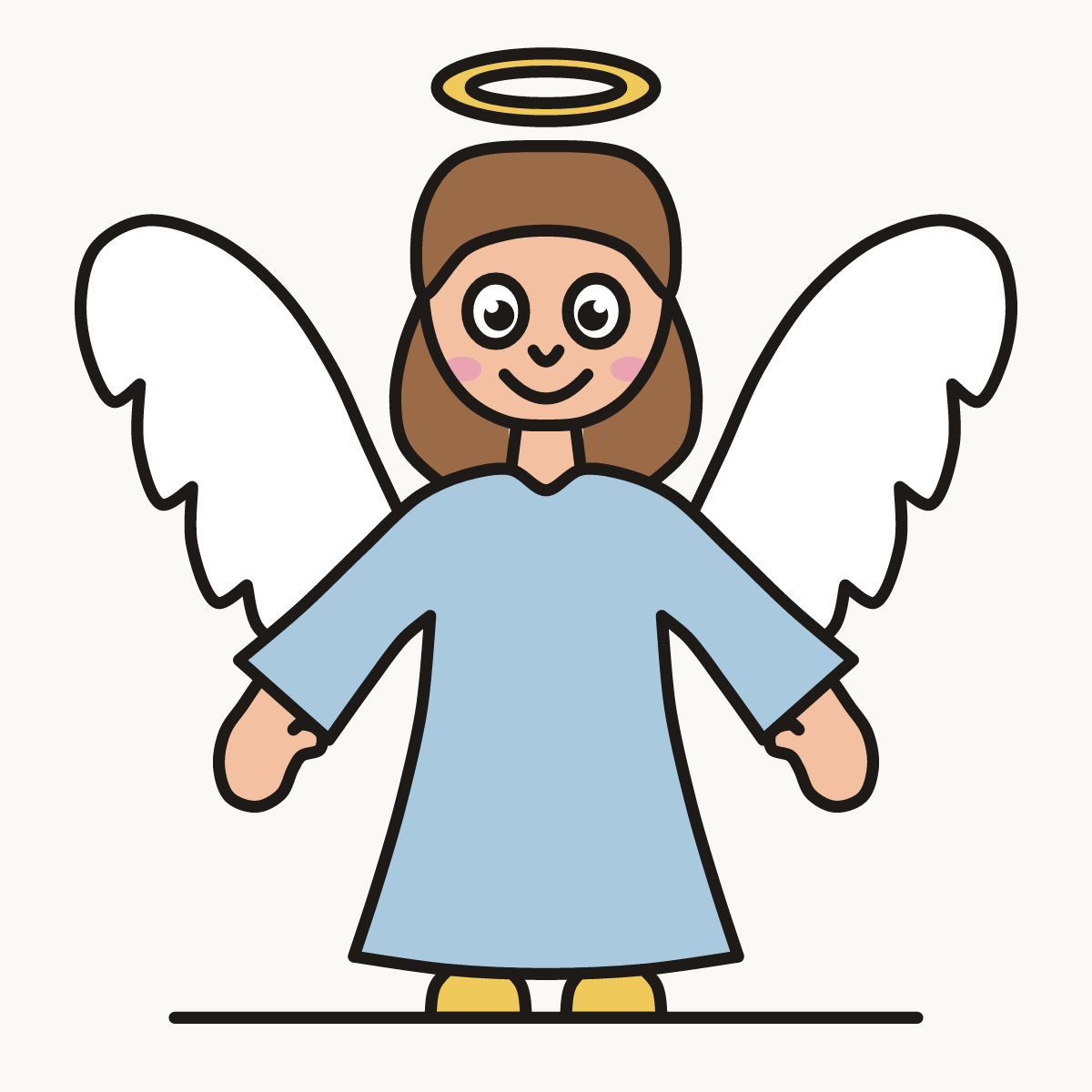 Finished drawing of a guardian angel