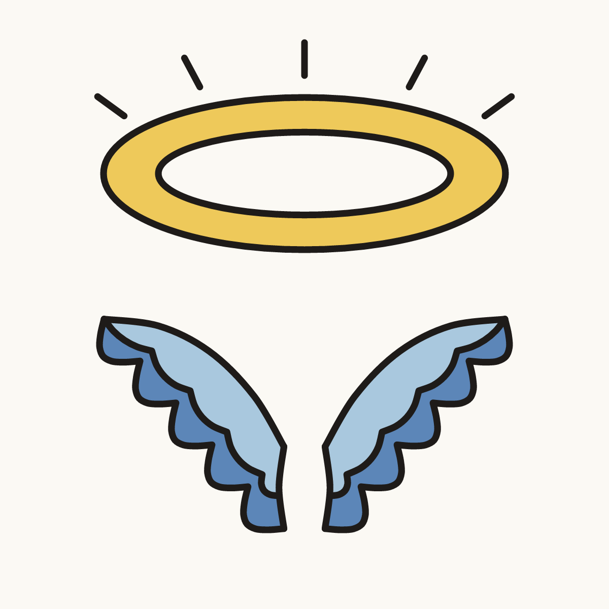Finished drawing of a halo