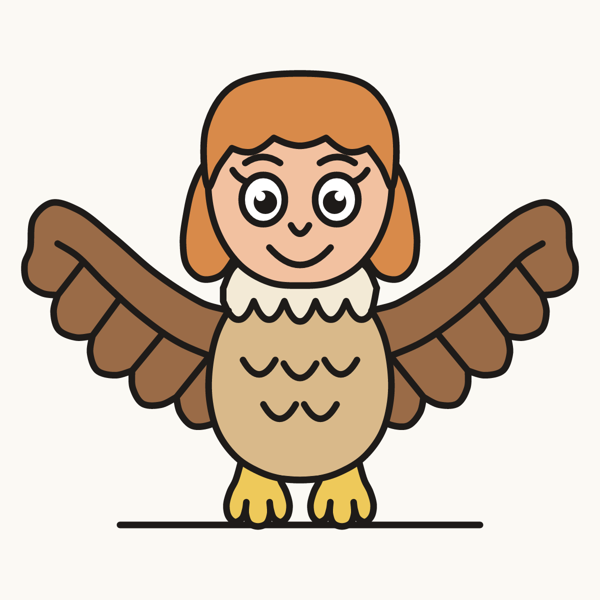 Finished drawing of a harpy