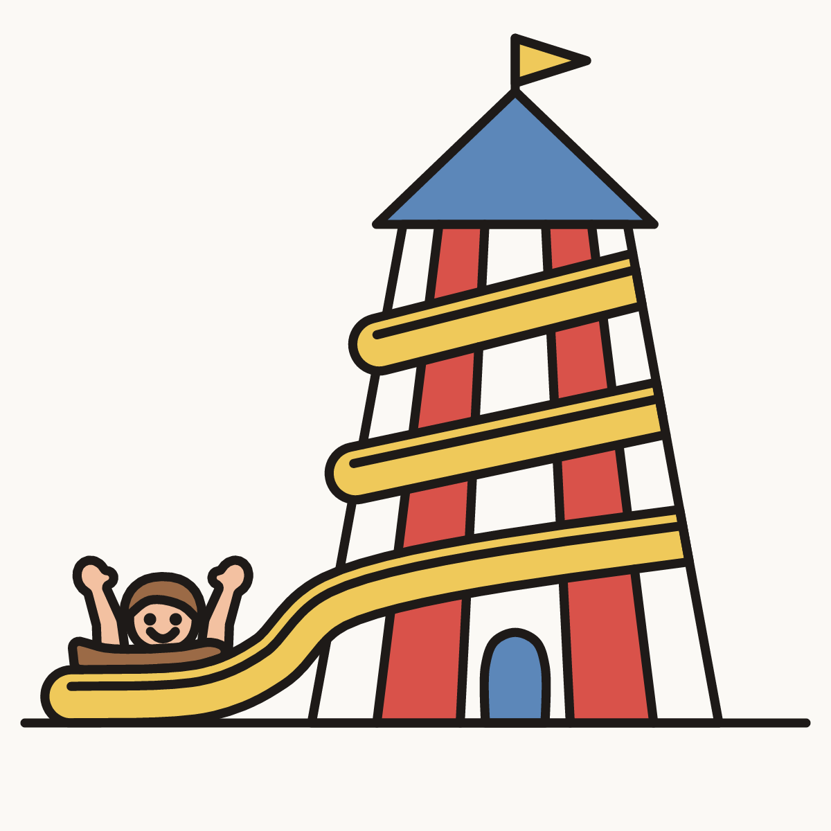 Finished drawing of a helter skelter