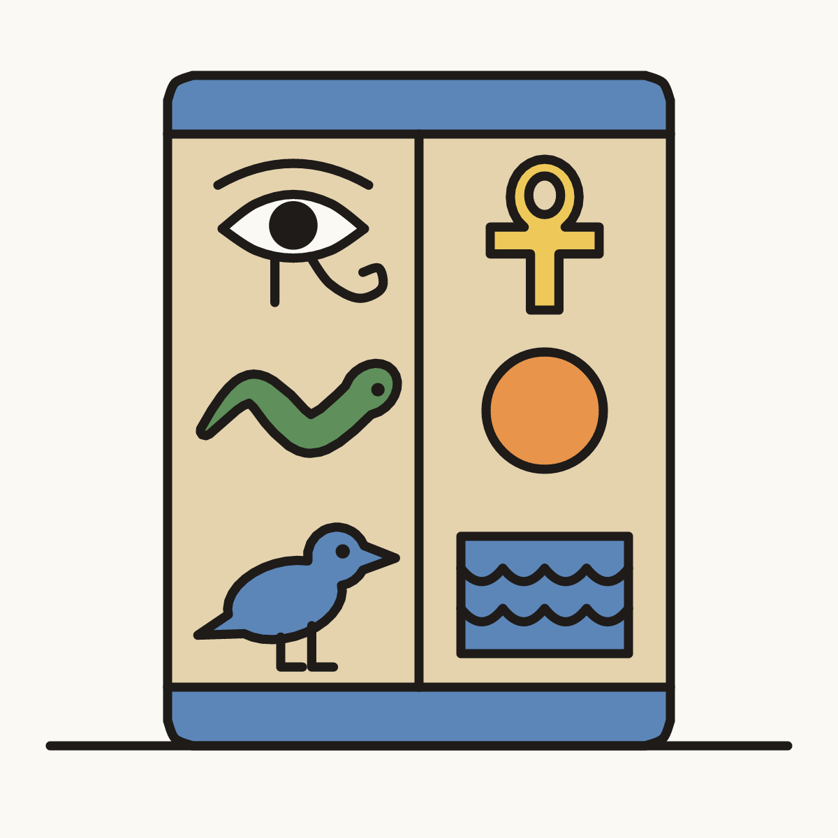 Finished drawing of a hieroglyphics