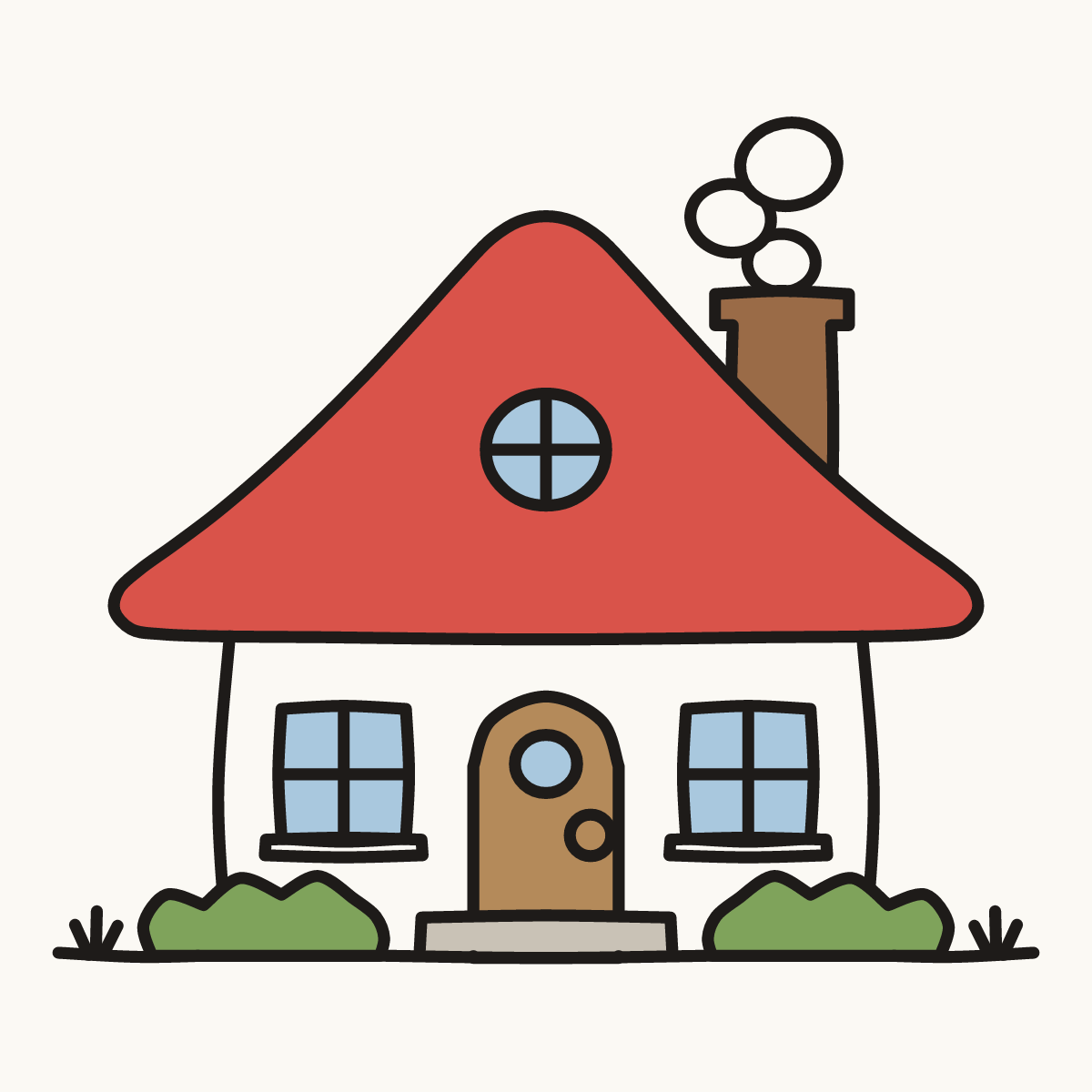 Finished drawing of a house