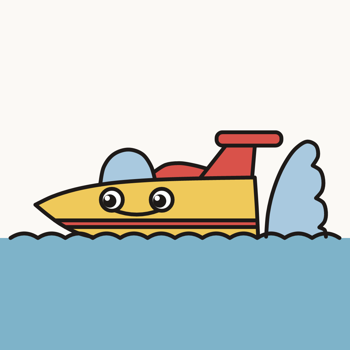 Finished drawing of a hydroplane