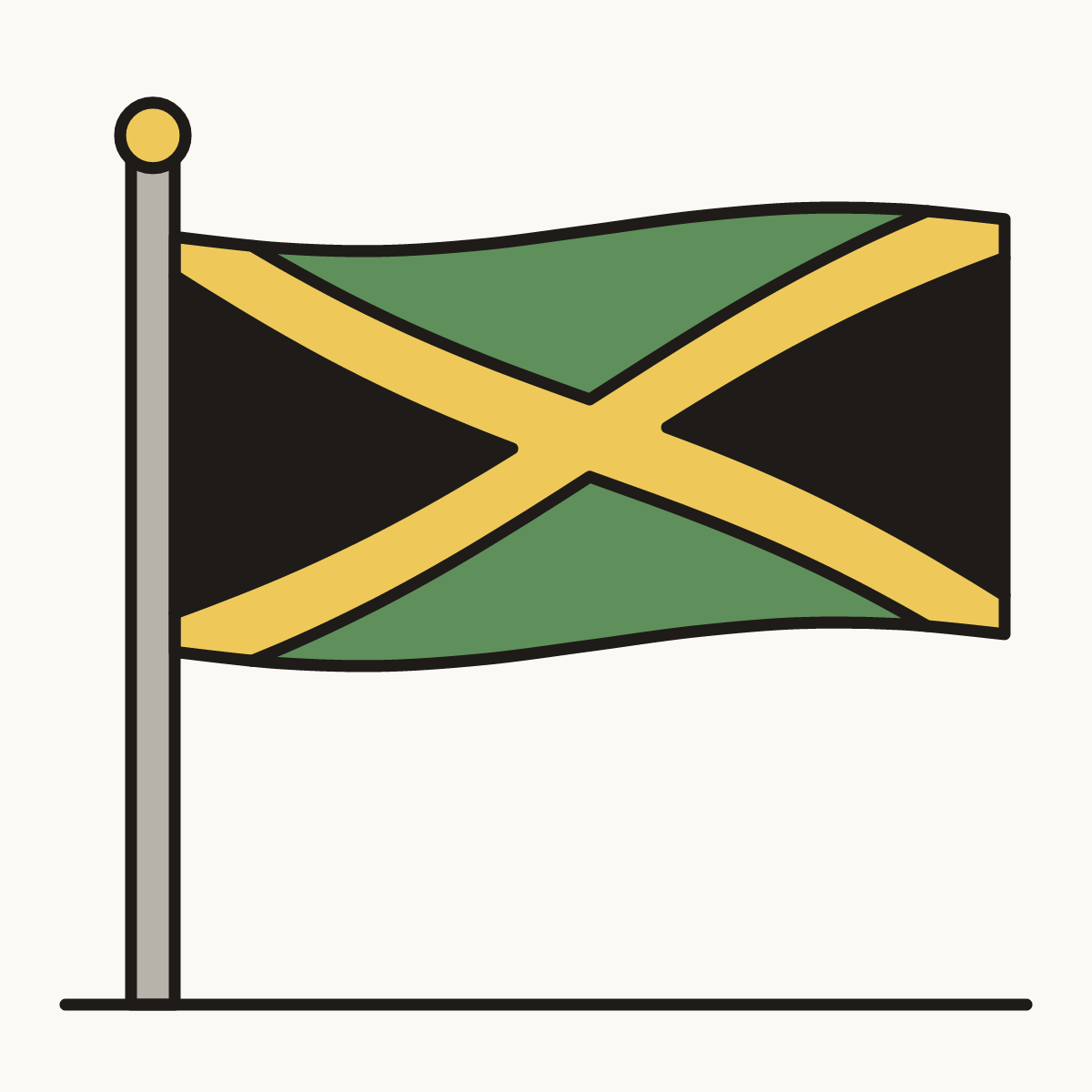 Finished drawing of a jamaica flag
