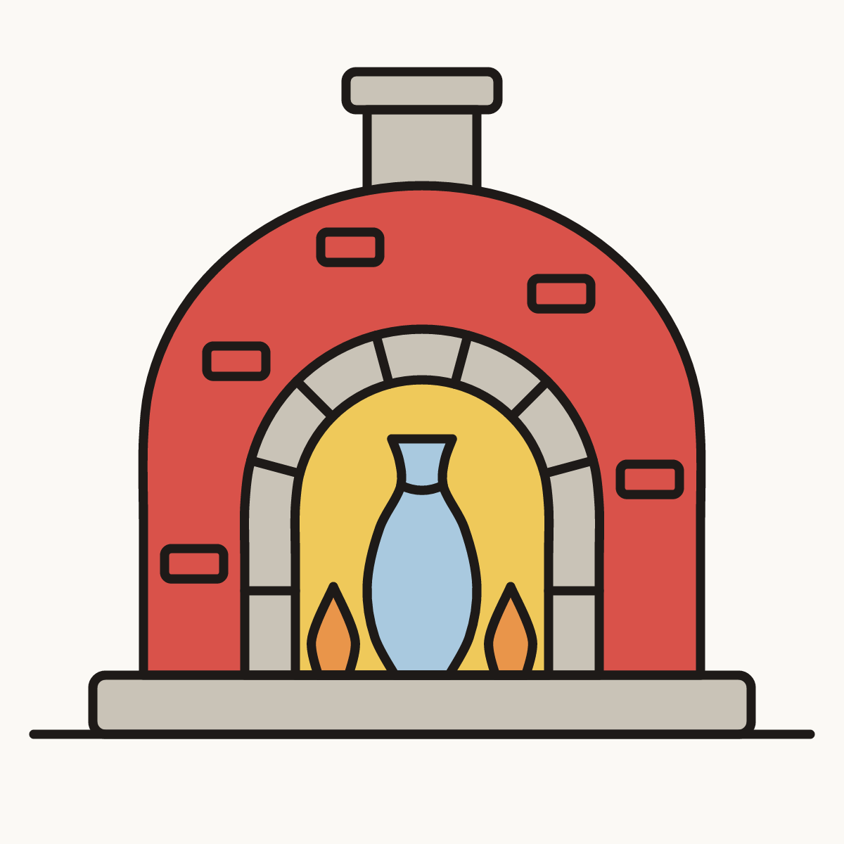 Finished drawing of a kiln