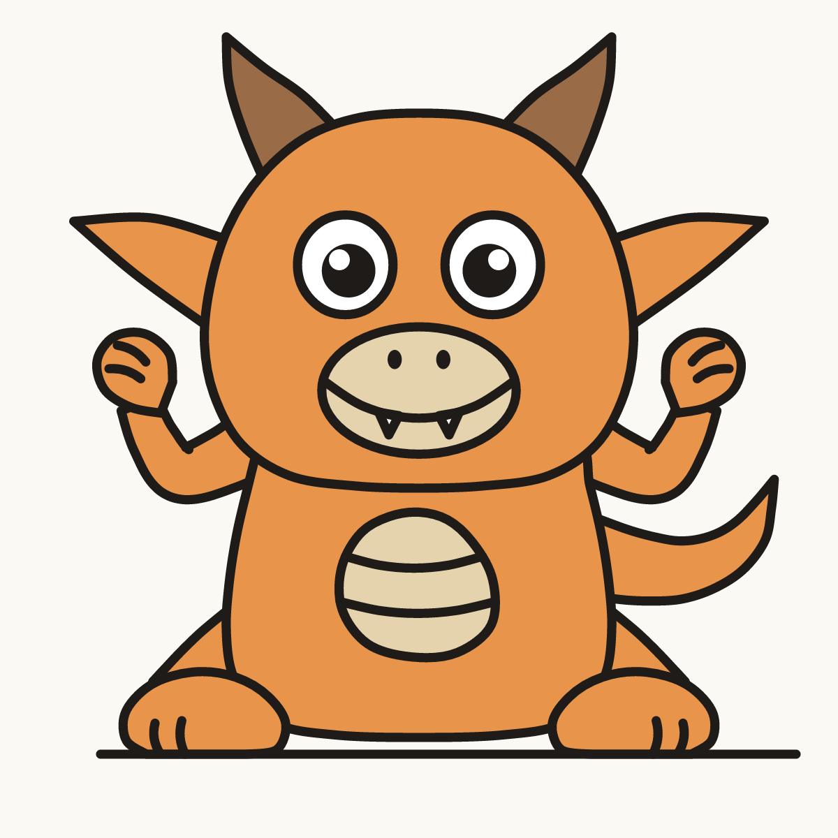 Finished drawing of a kobold