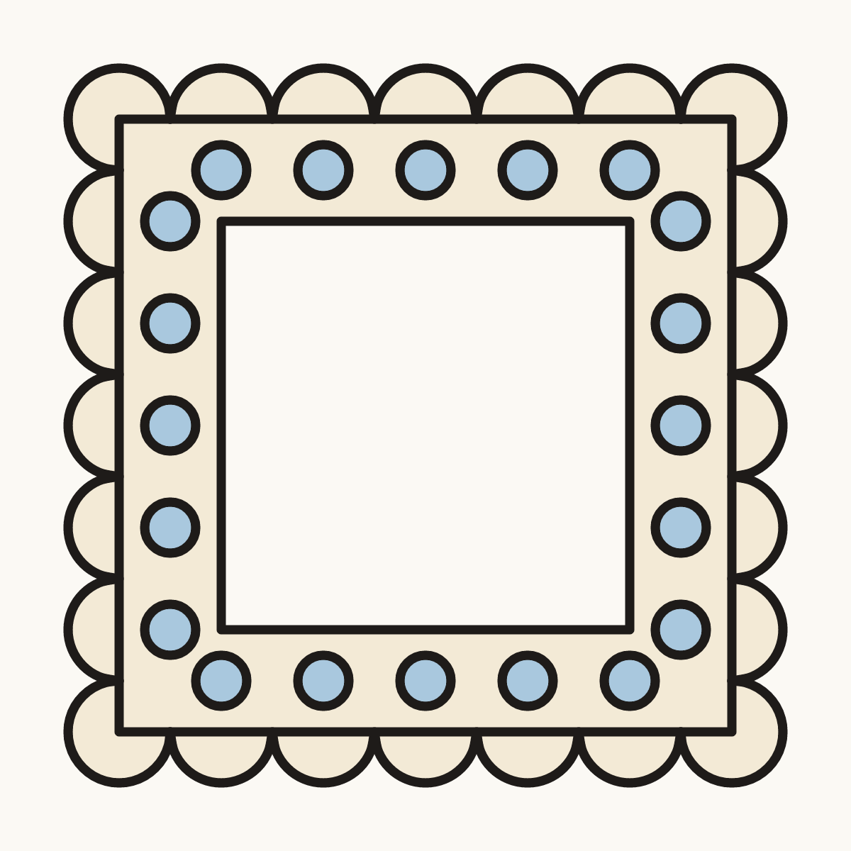Finished drawing of a lace border